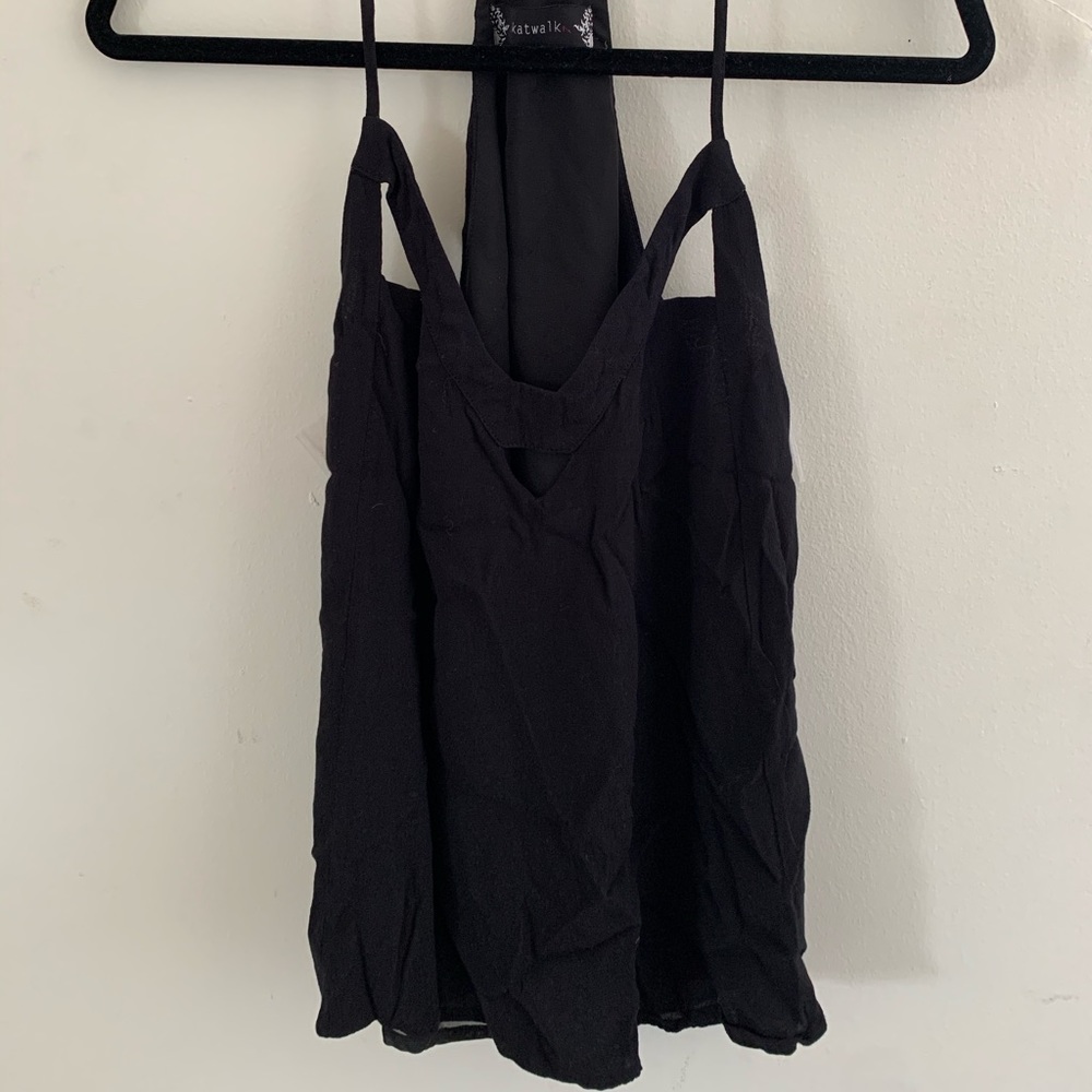 Black Racerback Cut Out Tank Top